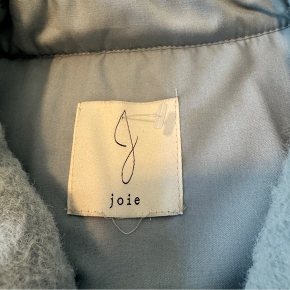 Joie Small Shacket Shirt Jacket ~ Light Blue Fleece Button Down Pockets - Picture 6 of 7